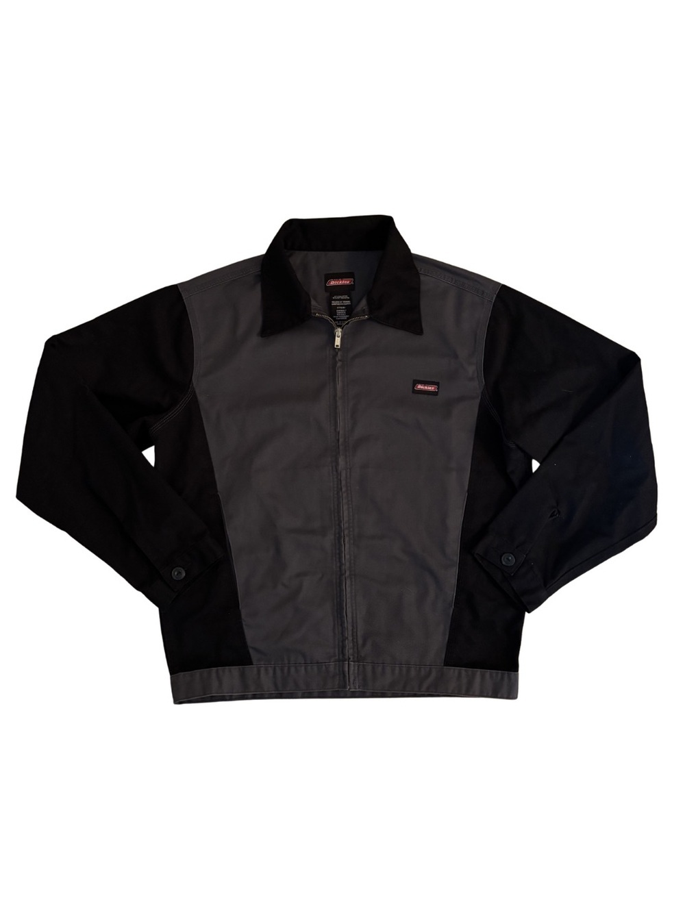 Dickie’s Men's Two-Tone Chore Jacket - Black & Charcoal